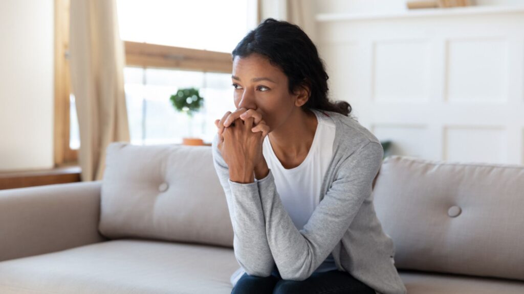 Woman feeling lonely